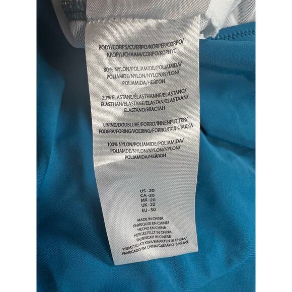 Sun & Sea Swimsuit One Piece Blue Size 20‎ NWT Tie Neck - Picture 10 of 11